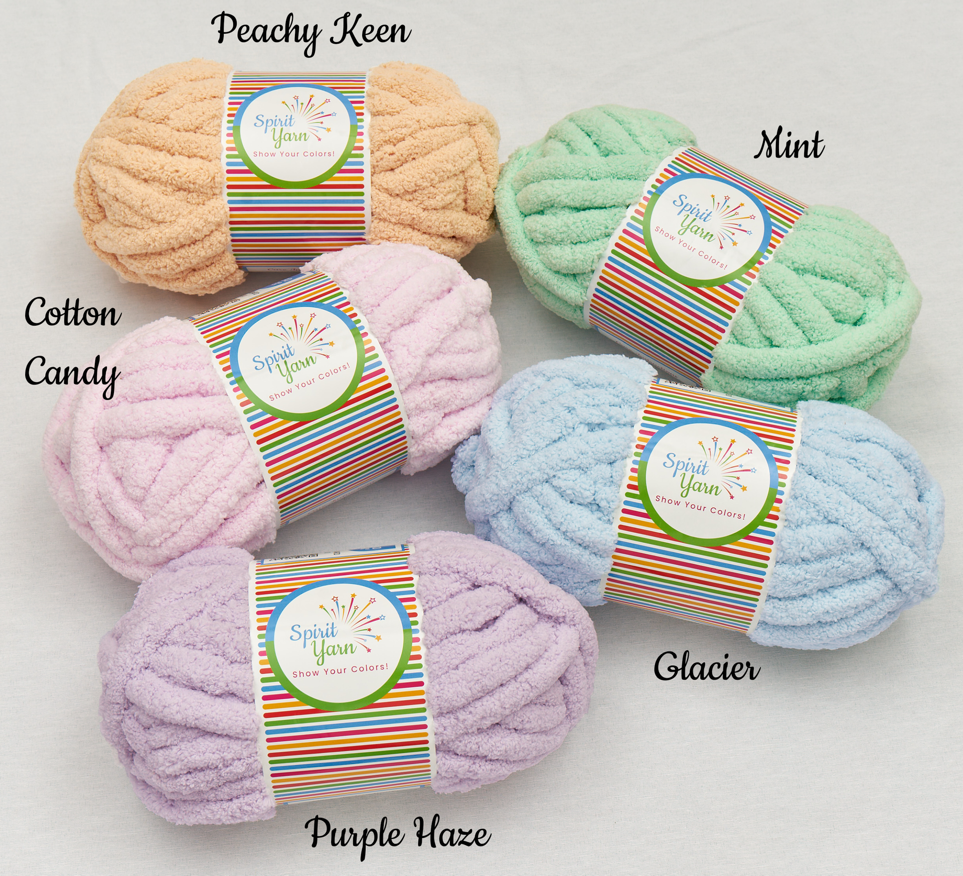 Pastels Mutes Chunky Chenille Yarn