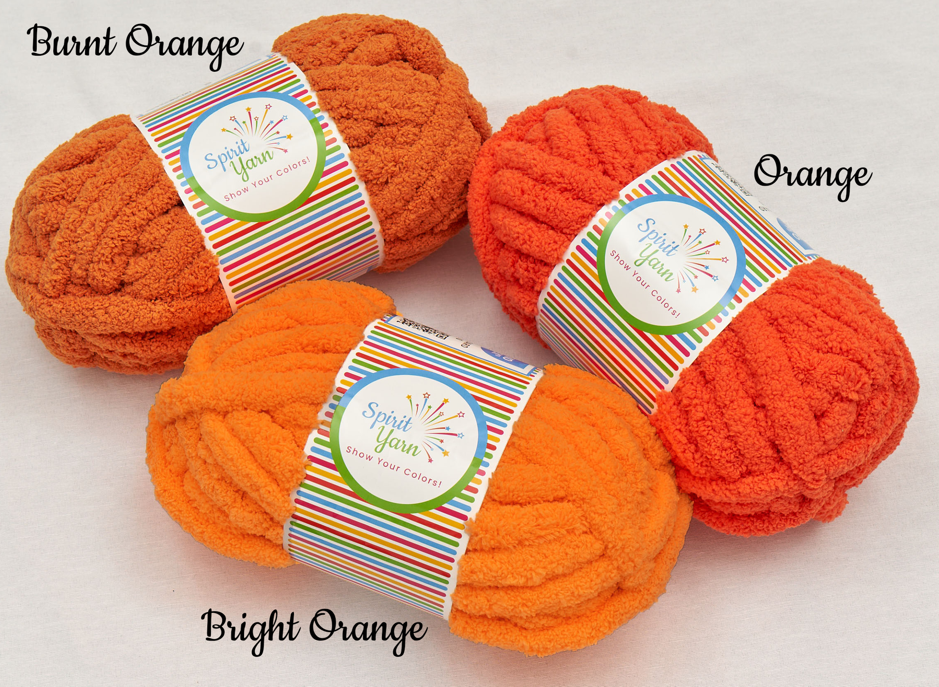 Oranges Chunky Chenille Yarn