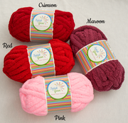 Reds Chunky Chenille Yarn