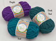 Purple and Teals Chunky Chenille Yarn