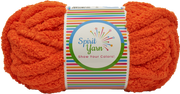 Orange Chunky Chenille Yarn